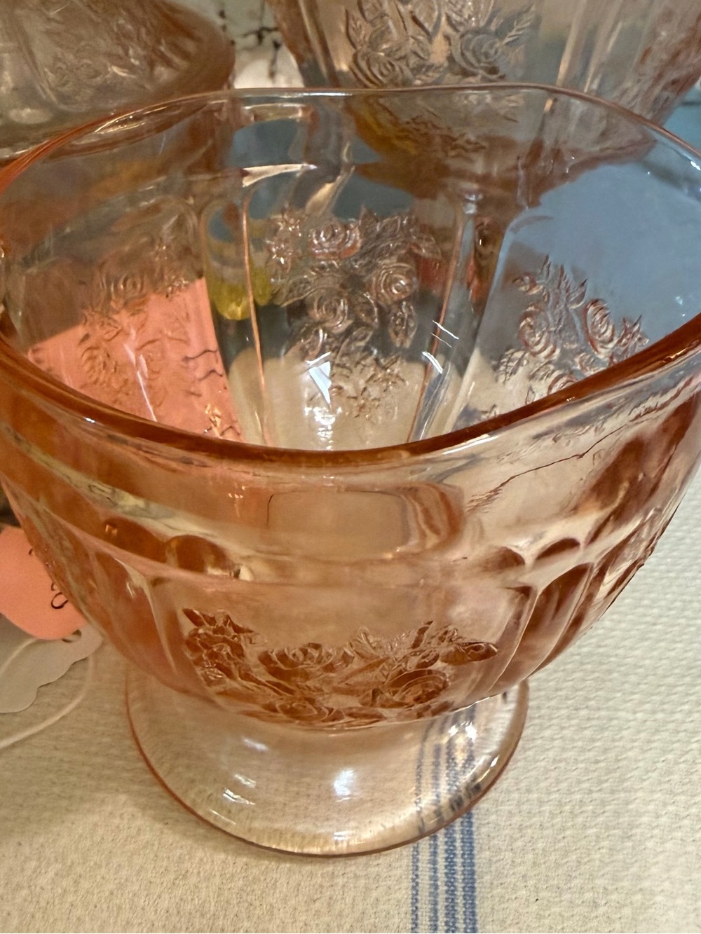 Vintage Pink Depression Glass creamer Home Accents